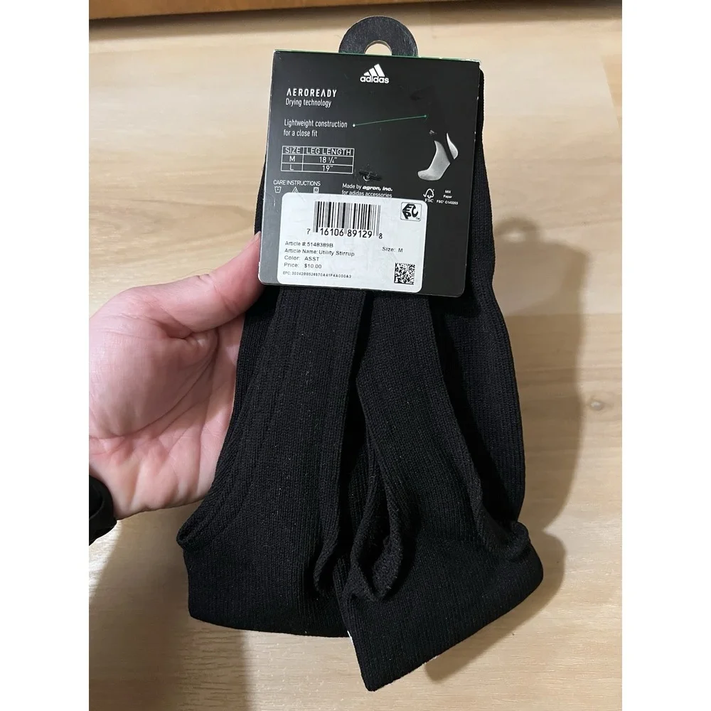 Adidas Utility Black Baseball‎ Stirrups Men's Size Medium New In Package